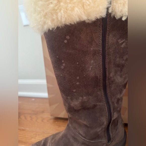 UGG Brown Plumdale Tall Boots with Tassels - Picture 4 of 8